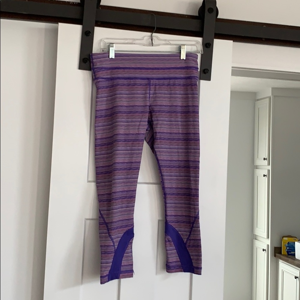 Purple stripe lululemon leggings